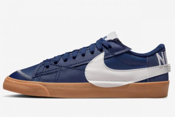 Cheap Sale 2022 Nike Blazer Low Jumbo Navy Gum DR9865-400