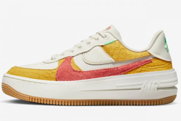 Cheap Sale Nike Air Force 1 PLT.AF.ORM White/University Gold-Orange DX3209-133