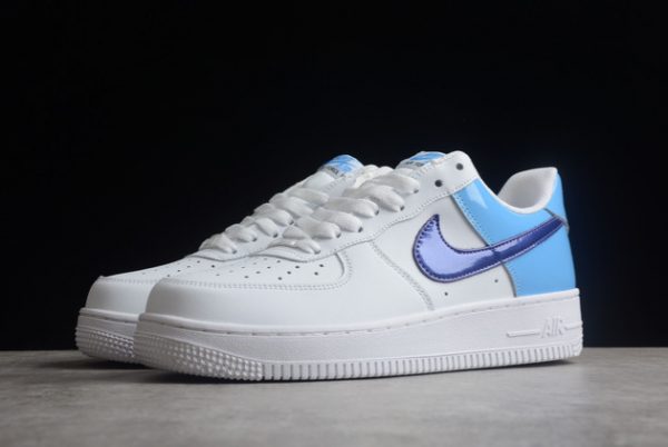 DJ9942-400 Nike Air Force 1 Low White/Light Blue-Dark Blue Outlet Sale-2