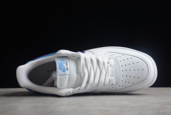 DJ9942-400 Nike Air Force 1 Low White/Light Blue-Dark Blue Outlet Sale-3