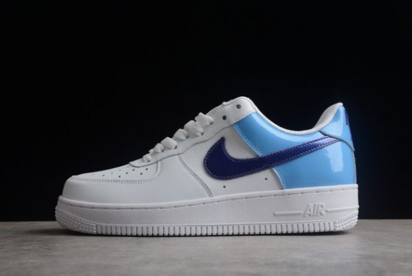 DJ9942-400 Nike Air Force 1 Low White/Light Blue-Dark Blue Outlet Sale