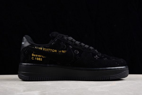 Latest 20222 Nike Air Force 1 ’07 Low Black Gold Unisex Sneakers 3308-5-1