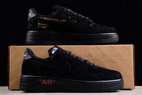 Latest 20222 Nike Air Force 1 ’07 Low Black Gold Unisex Sneakers 3308-5-4