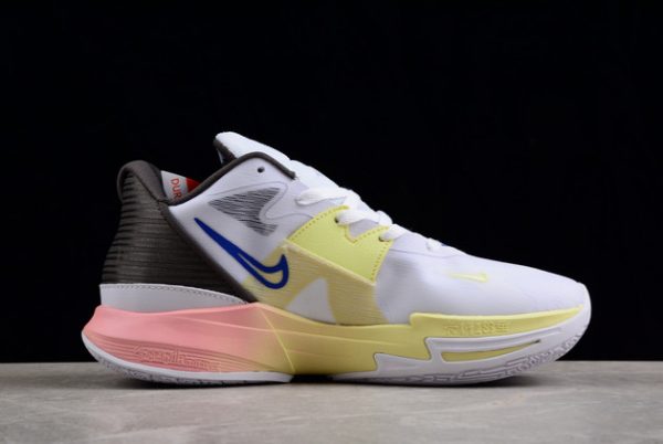 Men's Nike Kyrie 5 EP White/Light Yellow-Royal-Pink DJ6013-100-1