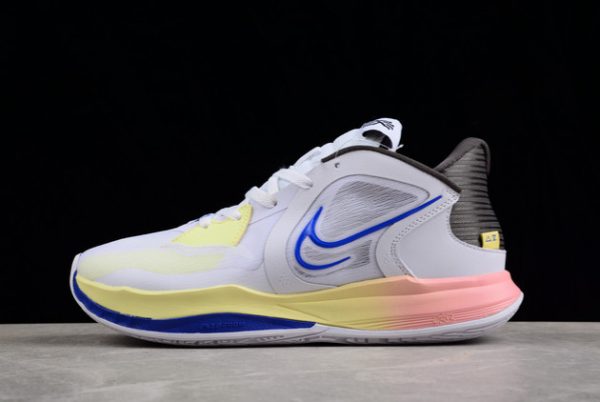 Men's Nike Kyrie 5 EP White/Light Yellow-Royal-Pink DJ6013-100