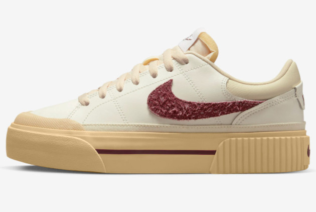 2022 Nike Court Legacy Lift Sail/Sesame-Coconut Milk-Dark Beetroot DZ4766-133