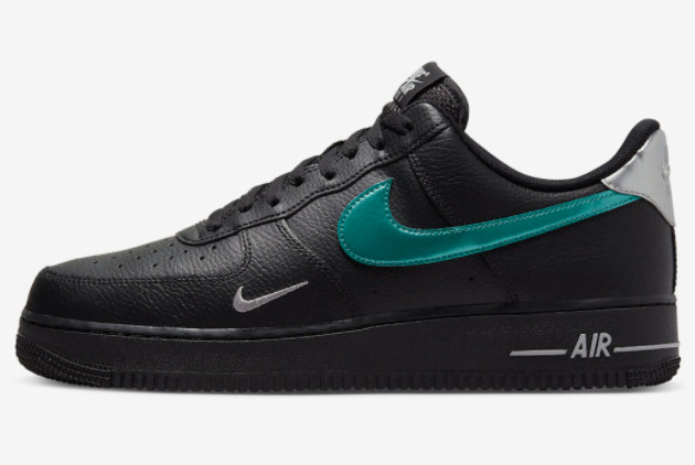 Discount Nike Air Force 1 Low Black/Blue Lightning-Wolf Grey FD0654-001