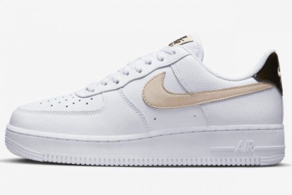 Nike Air Force 1 Low White Tan Patent Unisex Sneakers FD9873-100