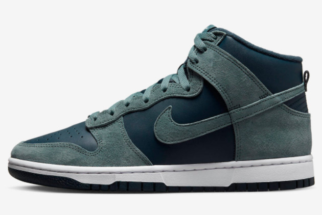 Skateboard Shoes 2022 Nike Dunk High Teal Suede Dark Green/Teal DQ7679-400