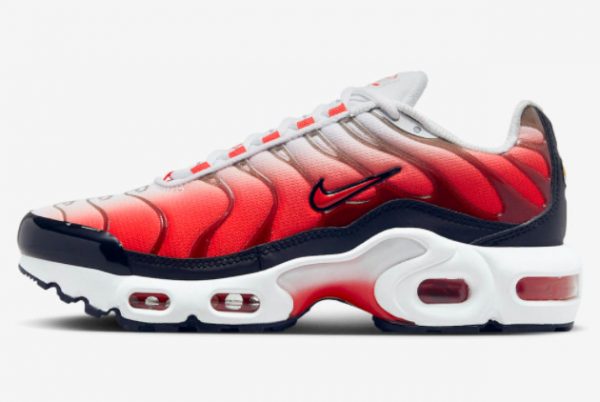 2023 Release Nike Air Max Plus GS “Fire” White/Light Crimson-Black FD9768-100