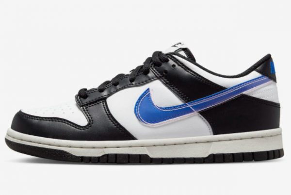 Buy 2022 Nike Dunk Low GS Black/White-Game Royal FD0689-001