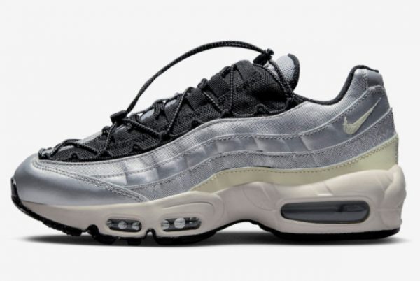 Buy Nike Air Max 95 Metallic Silver/Alabaster-Black For Girls FD0798-001