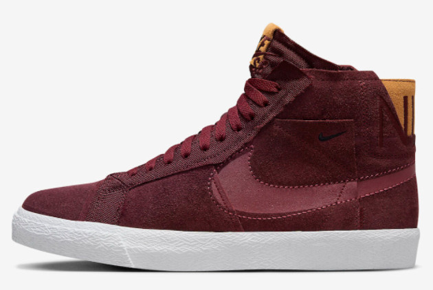 Fashion 2023 Nike SB Blazer Mid “Night Maroon” Sneakers DV7898-600