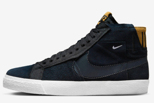 Newness 2023 Nike SB Blazer Mid Black/Anthracite-White-Desert Ochre DV7898-001