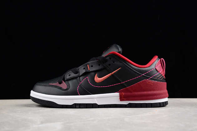 2023 Discount Nike Dunk Low Disrupt 2 Black Dark Beetroot DV4024-003 Shoes