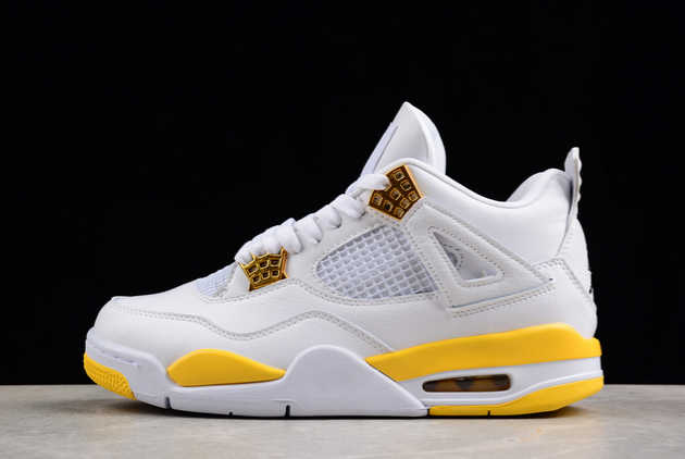 2024 New Air Jordan 4 Vivid Sulfur AQ9129-101 Basketball Shoes