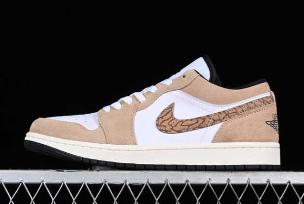 Buy 2023 Air Jordan 1 Low Brown Elephant DZ4130-201 Basketball Shoes