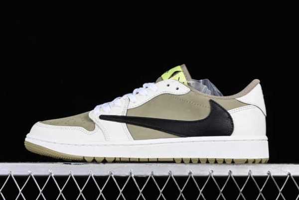 Buy 2023 Travis Scott x Air Jordan 1 Low OG Golf Olive FZ3124-200 Basketball Shoes