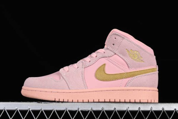 Cheap 2023 Air Jordan 1 Mid Coral Gold 852542-600 For Sale