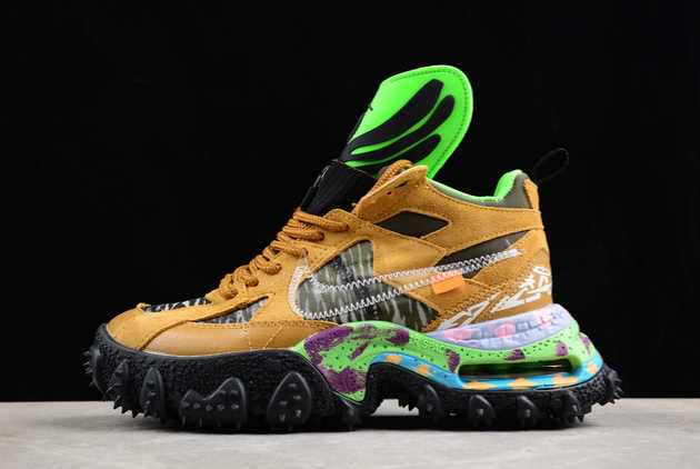 2024 Off-White x Nike Air Terra Forma Wheat Green Strike DQ1615-700 Basketball Shoes