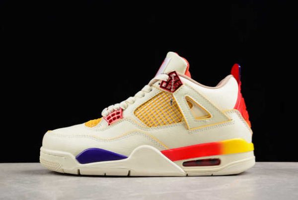 2024 Release J Balvin x Air Jordan 4 Retro White Blue Red AQ0344-901 Basketball Shoes