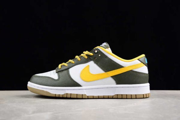 2024 Release Nike Dunk Low Retro Premium Cargo Khaki Vivid Sulfur FV3629-371 Basketball Shoes