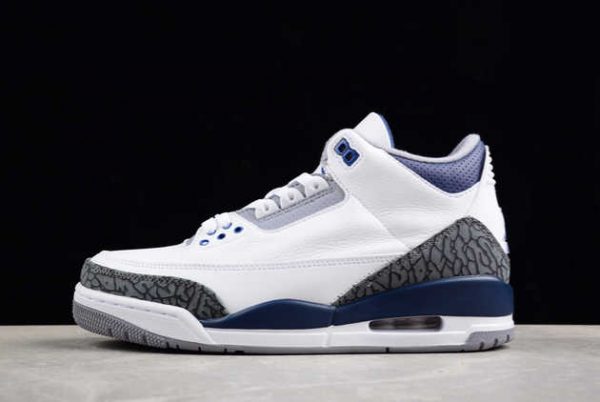 Shop the 2024 Air Jordan 3 Retro Midnight Navy AJ3 CT8532-140 Basketball Shoes