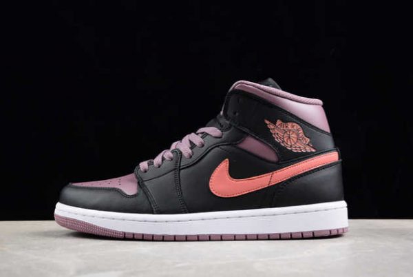 2024 Air Jordan 1 Mid Black/Sky J Mauve FB9911-008 Basketball Shoes