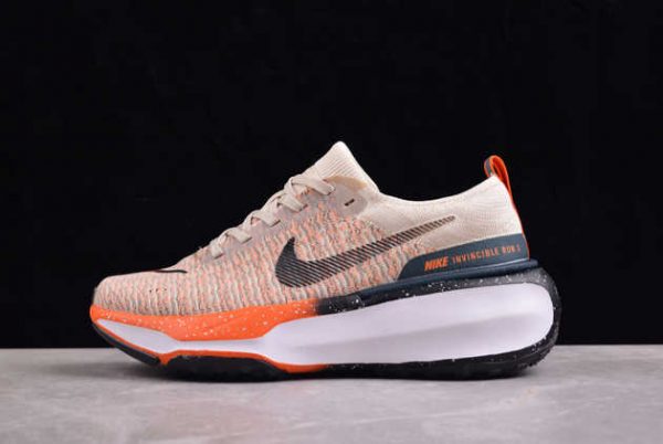 2024 Nike ZoomX Invincible Run Flyknit 3 Oatmeal Safety Orange Shoes