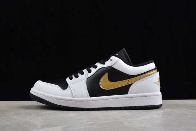 2024 Air Jordan 1 Low AJ1 Gold Swoosh 553558-172 Shoes