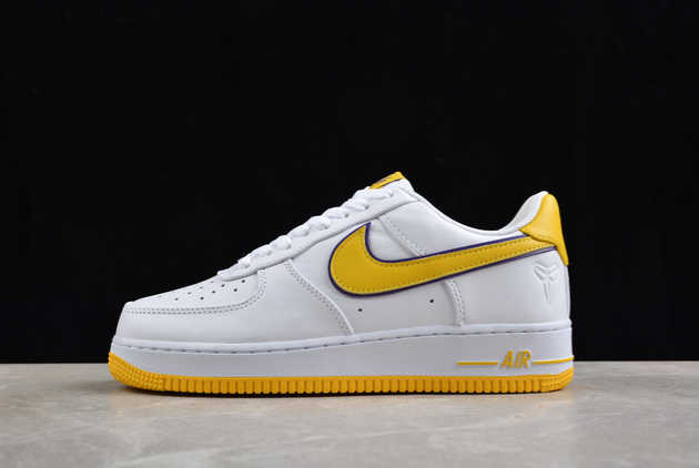 2024 Kobe Bryant x Nike Air Force 1 Low White Yellow FZ1151-100 Shoes