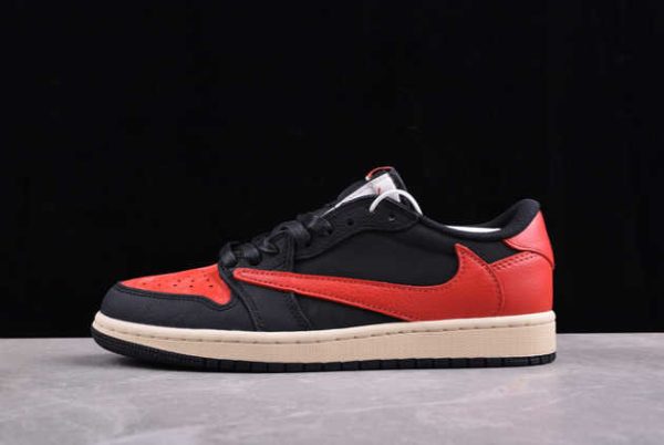 2024 Travis Scott x Air Jordan 1 Low OG AJ1 Black Red DM7866-061 Shoes